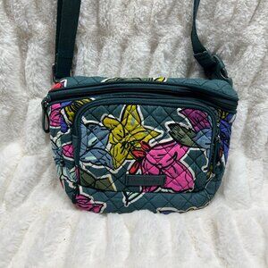 EUC Vera Bradley Falling Flowers Quilted Cotton Sling / Belt Bag